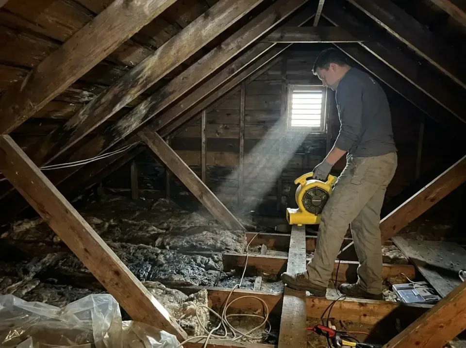 attic-water-damage-drying-proc-007 — frequently asked questions, Emergency Water Extraction & 24/7 Flood Response in Parsons…